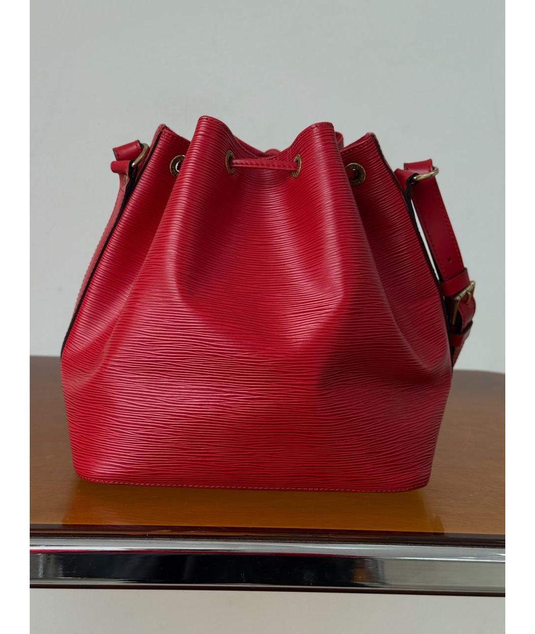 LOUIS VUITTON Красная кожаная сумка через плечо, фото 3