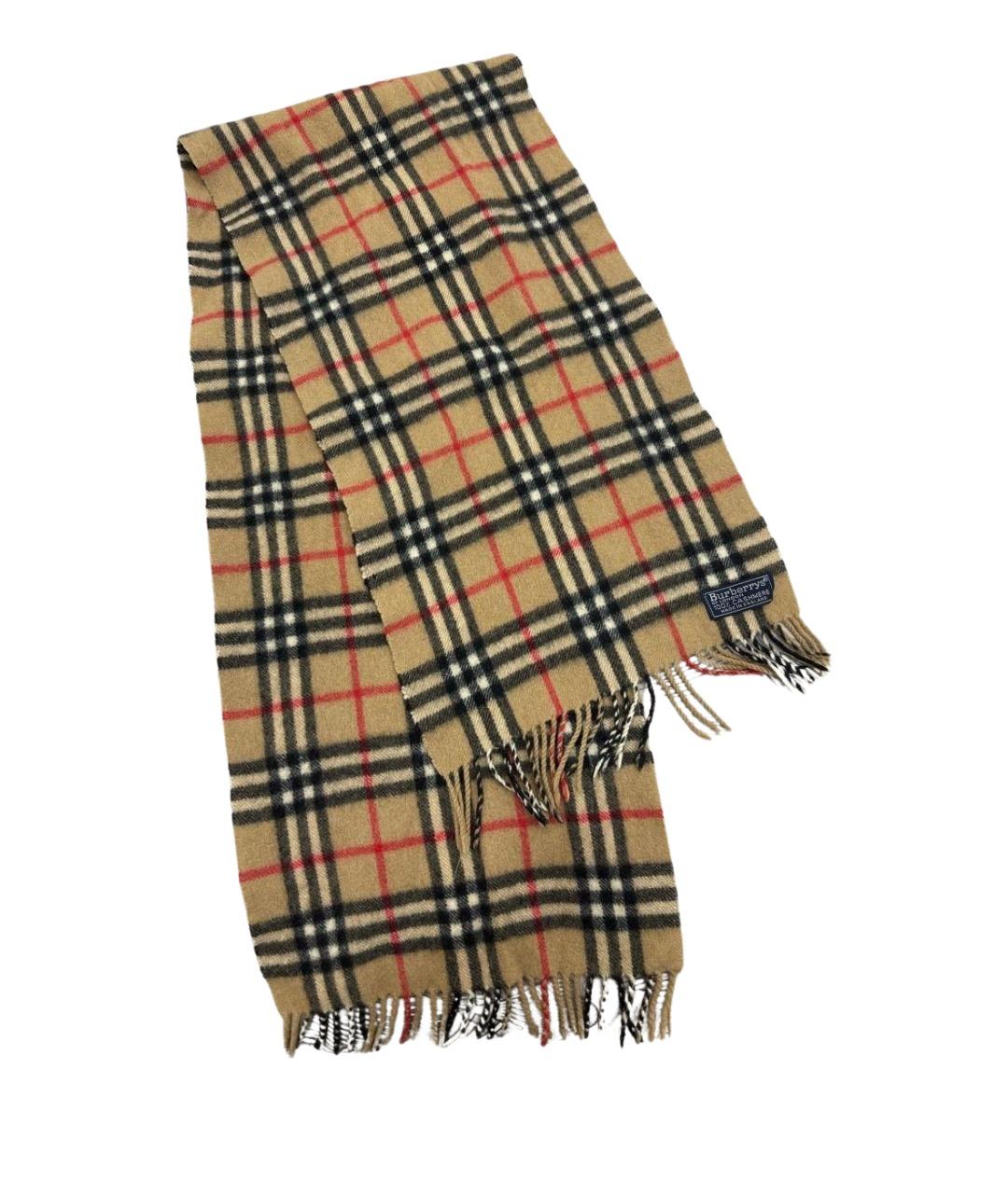 BURBERRY Бежевый кашемировый шарф, фото 1