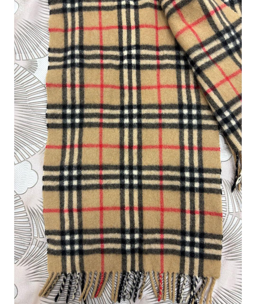 BURBERRY Бежевый кашемировый шарф, фото 3