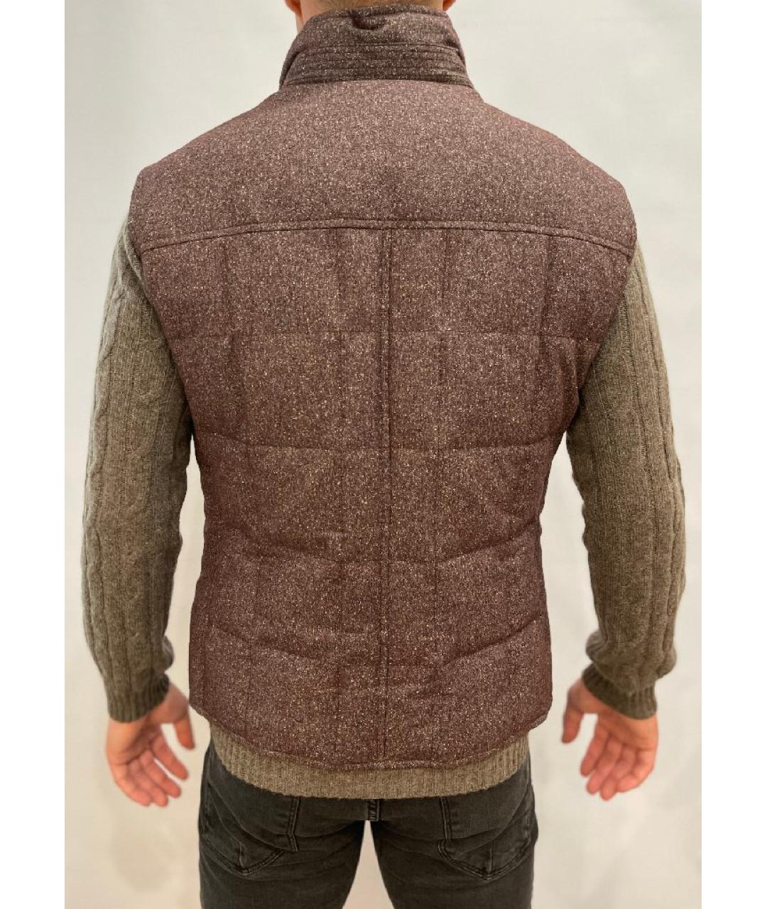 BRUNELLO CUCINELLI Бордовый кашемировый жилет, фото 5