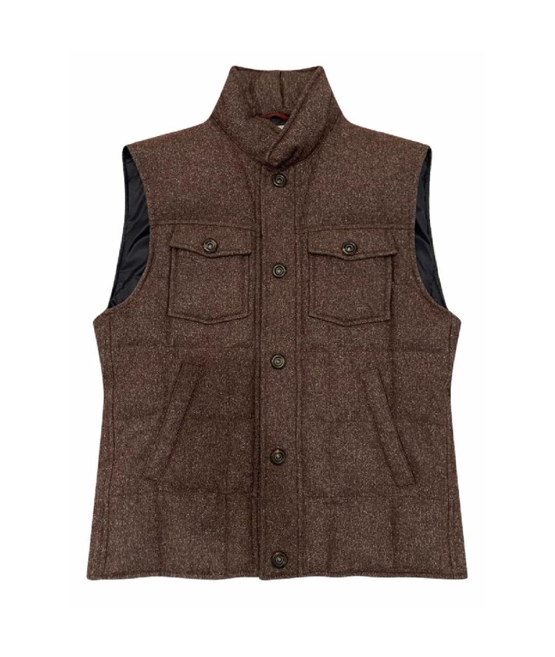 BRUNELLO CUCINELLI Бордовый кашемировый жилет, фото 7