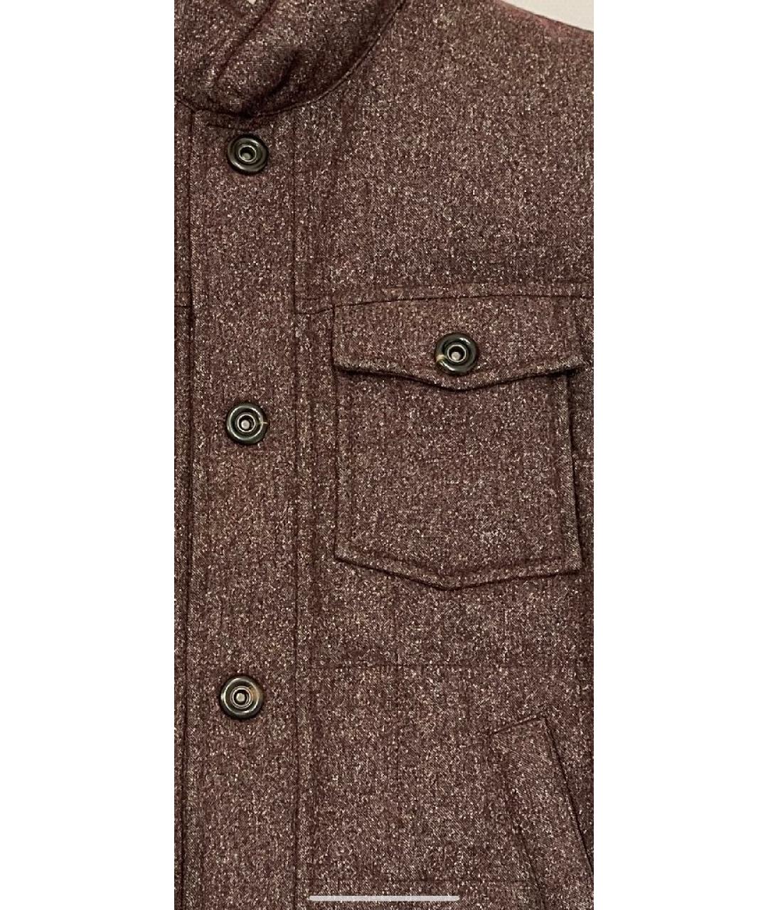 BRUNELLO CUCINELLI Бордовый кашемировый жилет, фото 3