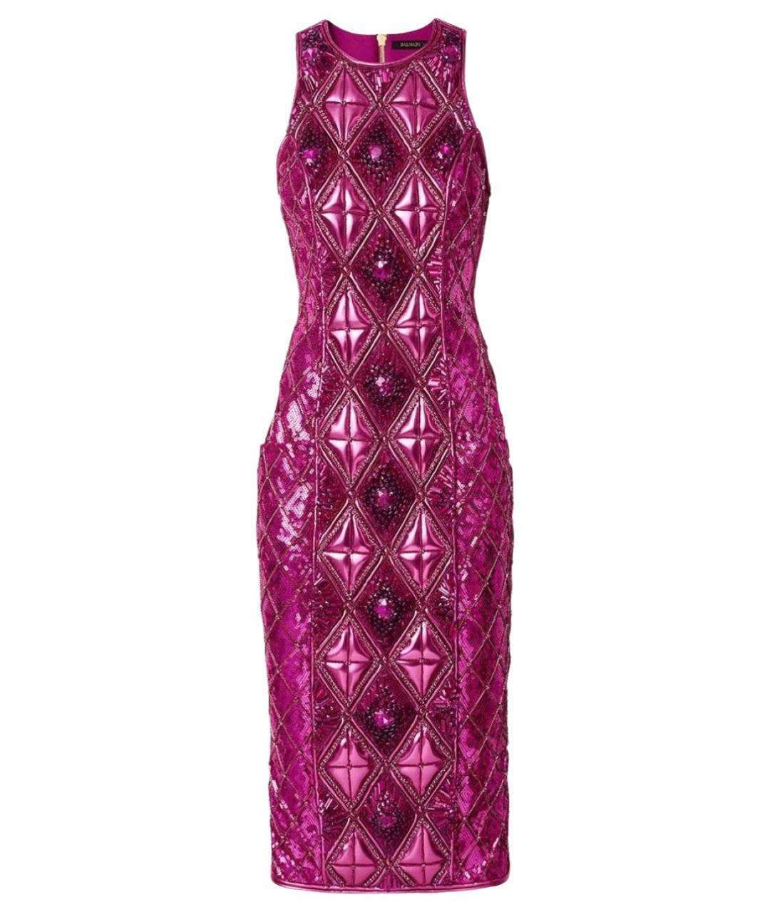 BALMAIN Фуксия коктейльное платье, фото 1