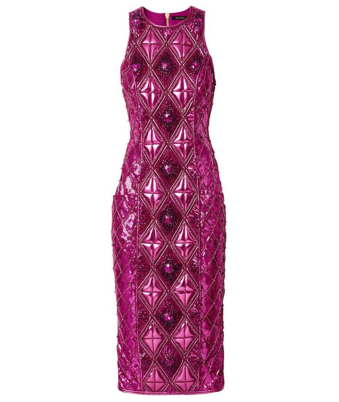 BALMAIN Фуксия коктейльное платье, фото 9