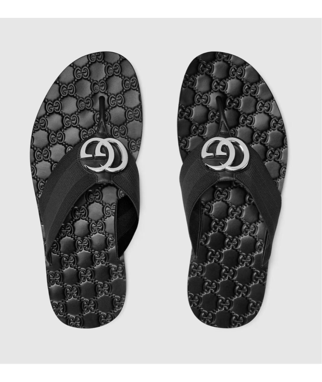 GUCCI Черные шлепанцы, фото 5