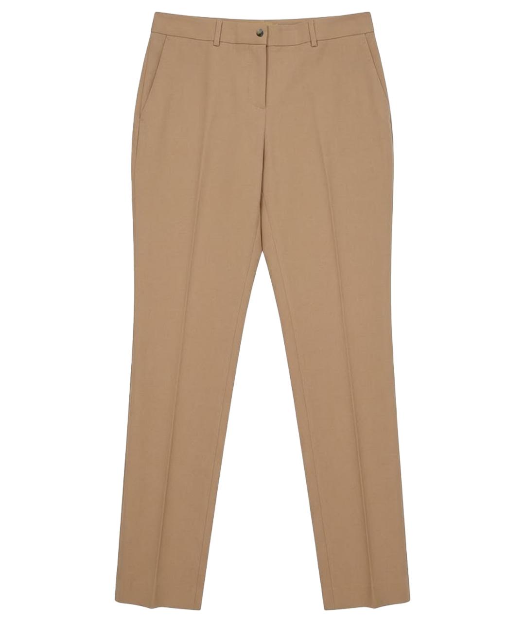 MICHAEL KORS Бежевые хлопко-эластановые прямые брюки, фото 1