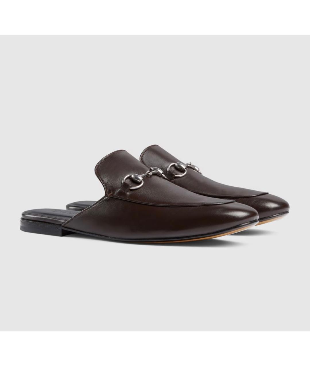 GUCCI Коричневые кожаные лоферы, фото 2