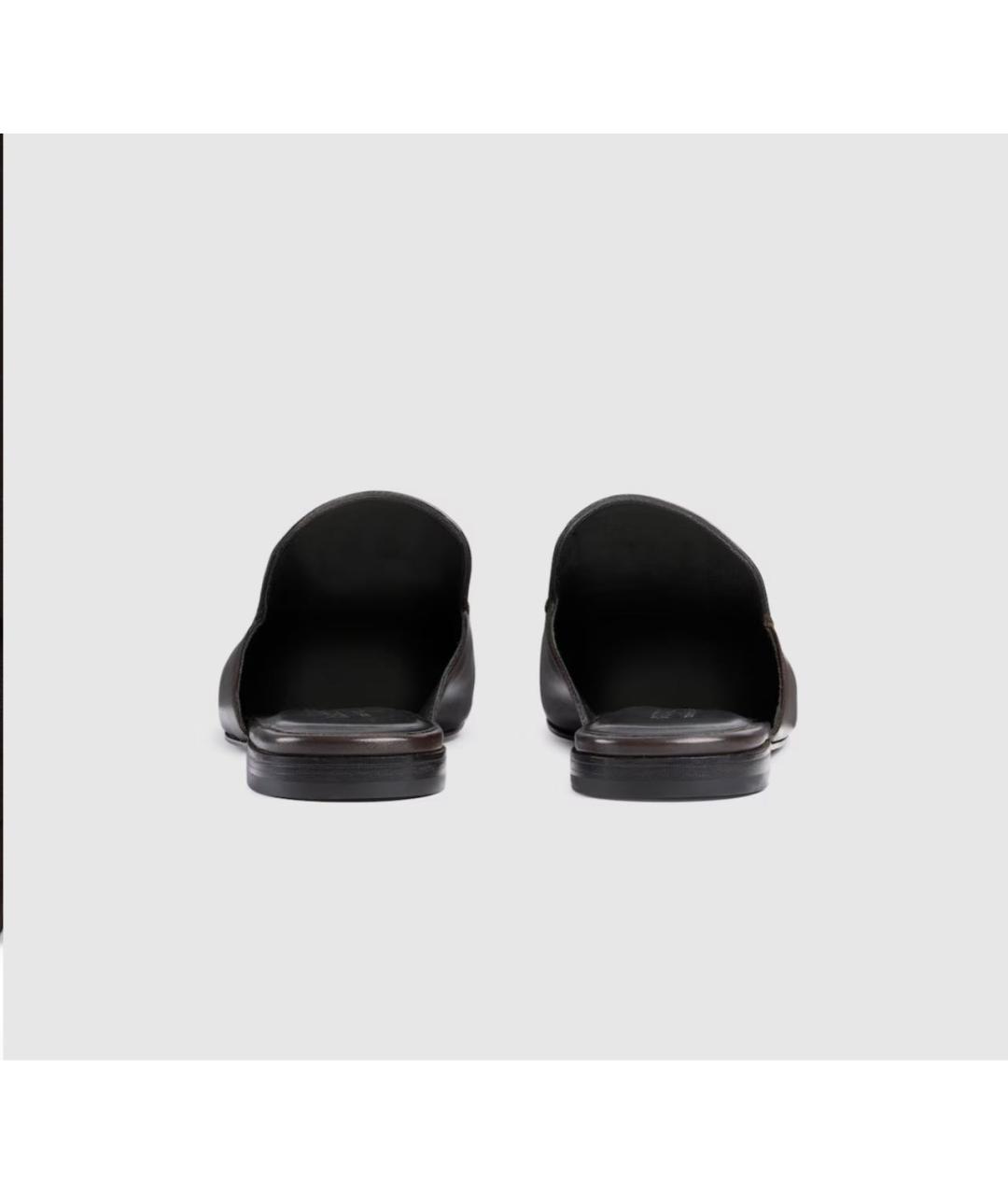 GUCCI Коричневые кожаные лоферы, фото 4