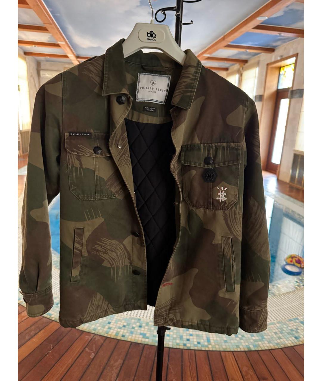 PHILIPP PLEIN Зеленая куртка, фото 7