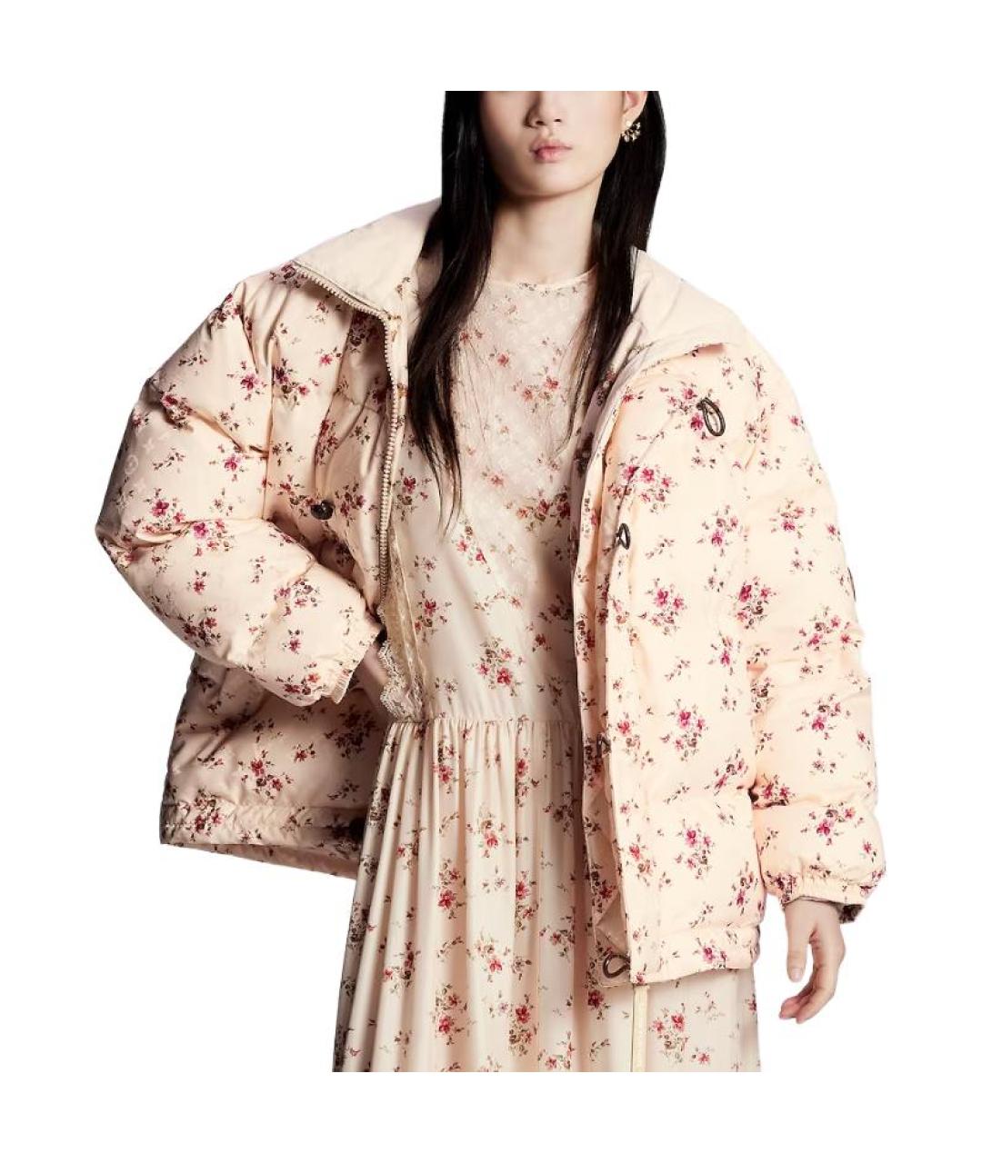 LOUIS VUITTON Розовый пуховик, фото 2