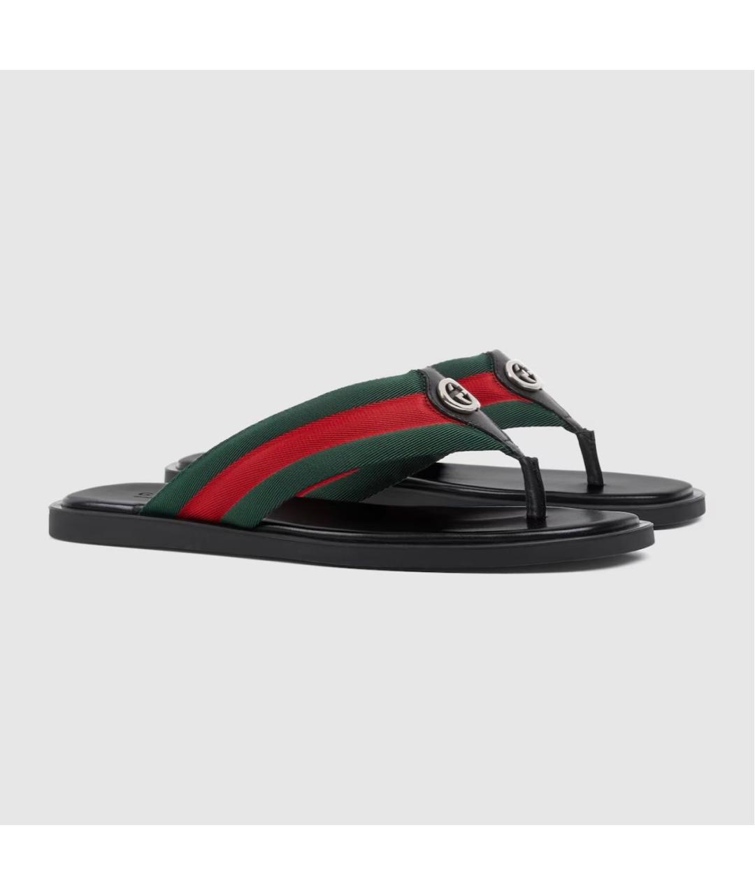 GUCCI Черные шлепанцы, фото 2