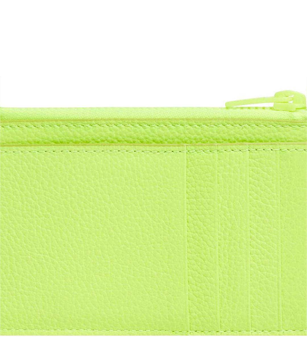 BALENCIAGA Желтый кожаный кошелек, фото 3