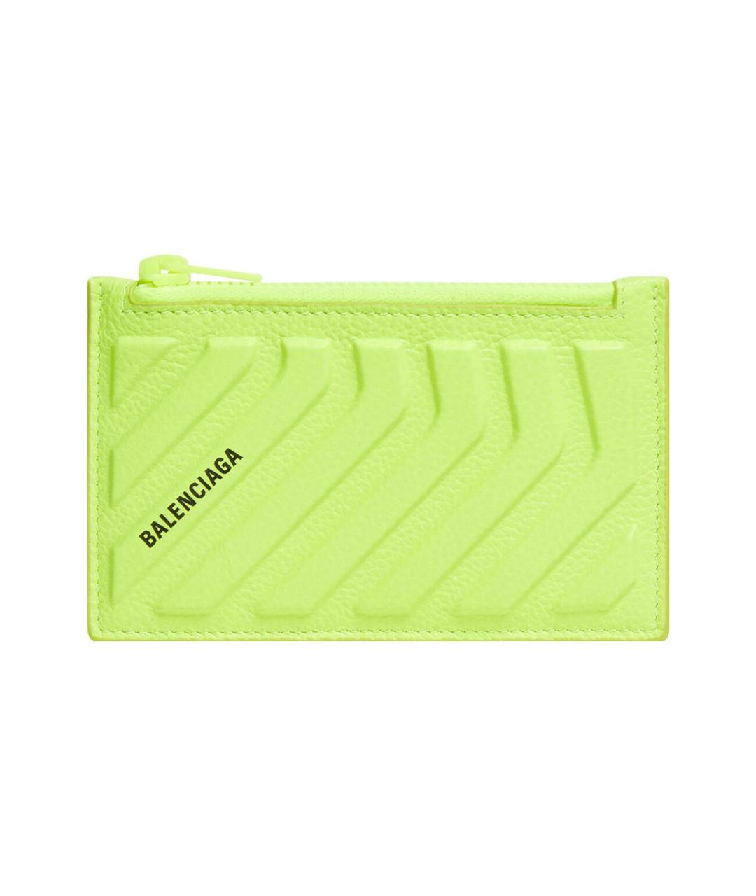 BALENCIAGA Желтый кожаный кошелек, фото 1
