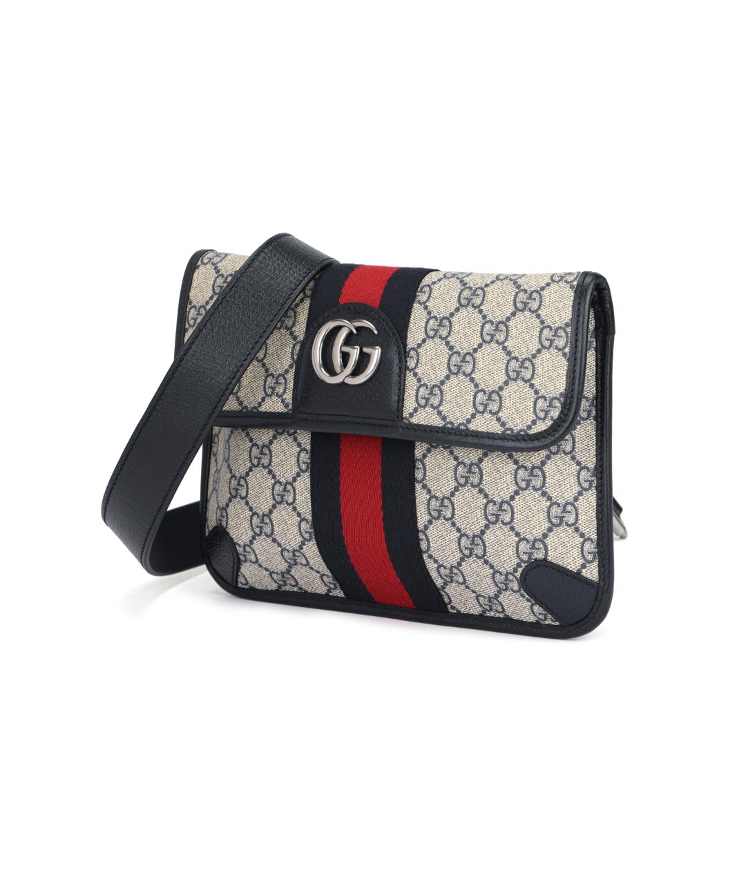 GUCCI Бежевая поясная сумка из канвы, фото 2