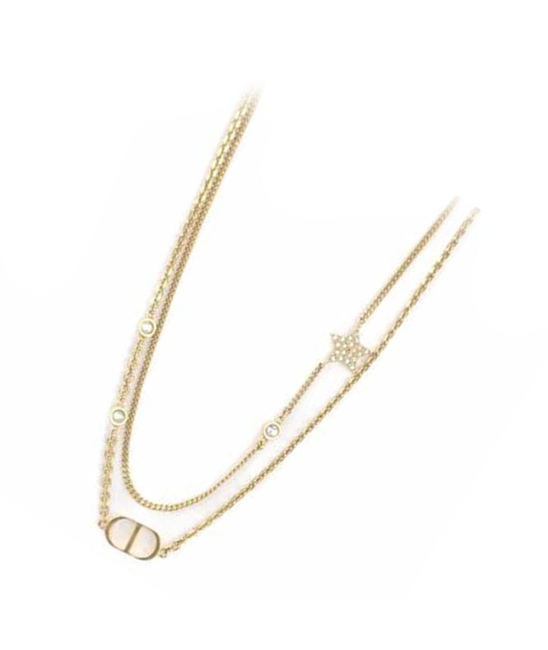 CHRISTIAN DIOR Золотое металлическое колье, фото 2