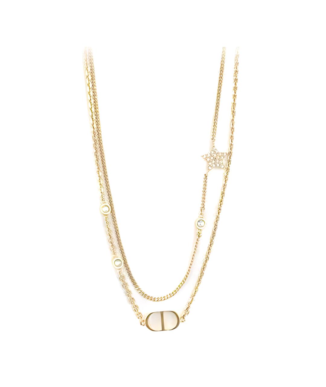 CHRISTIAN DIOR Золотое металлическое колье, фото 1