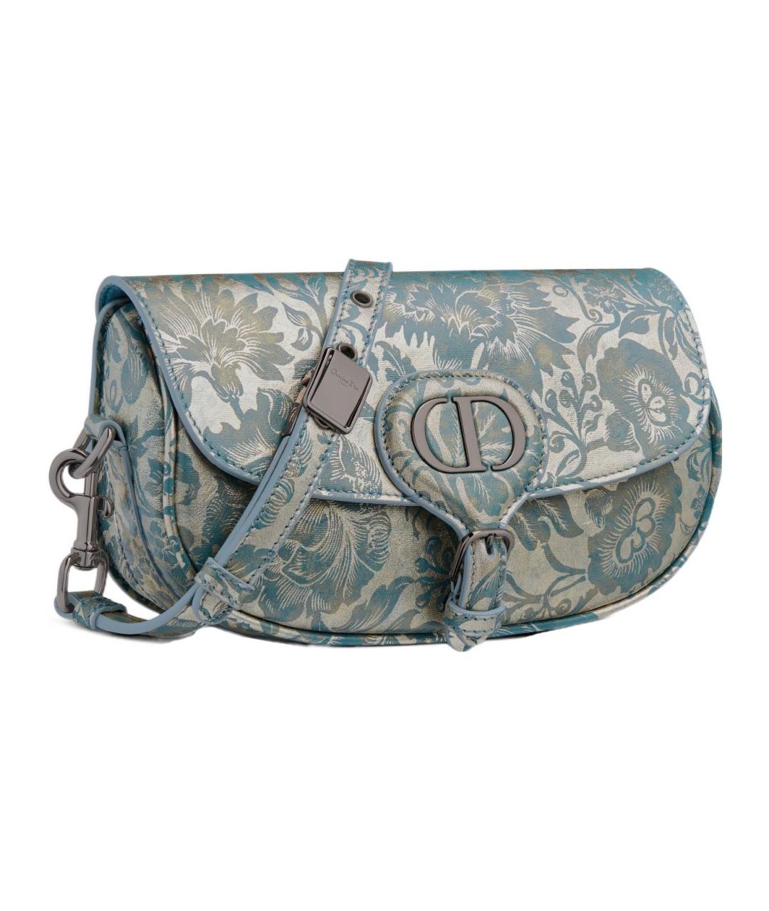 CHRISTIAN DIOR Серебряная кожаная сумка через плечо, фото 2