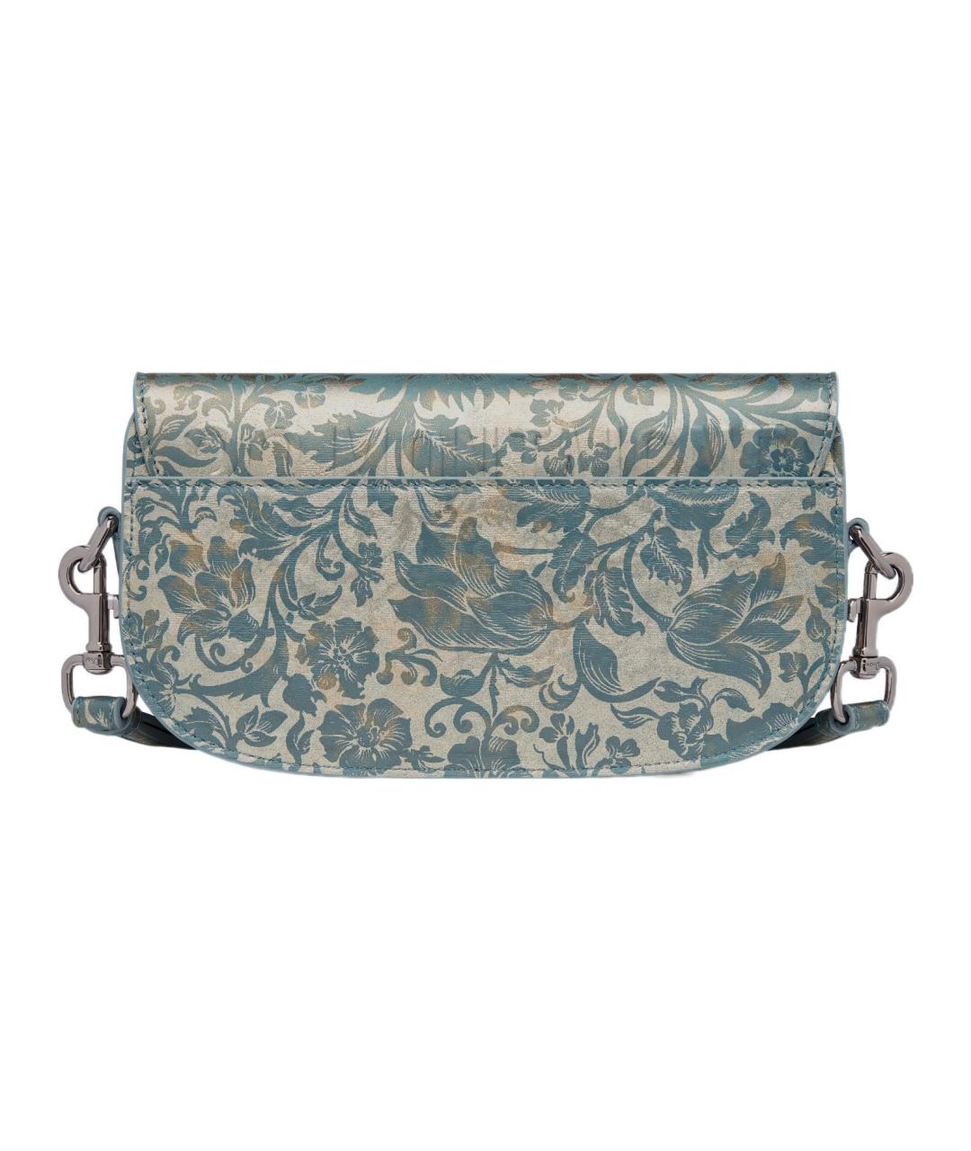 CHRISTIAN DIOR Серебряная кожаная сумка через плечо, фото 3