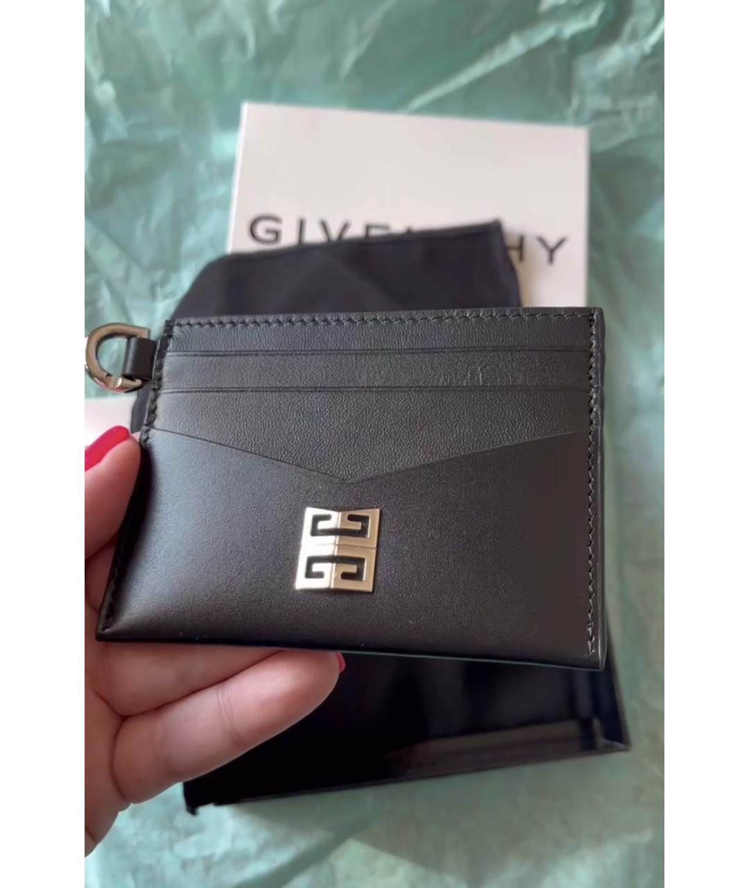 GIVENCHY Черный кожаный кардхолдер, фото 7