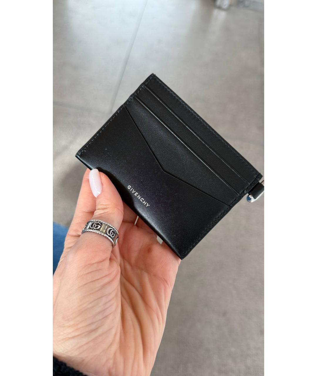 GIVENCHY Черный кожаный кардхолдер, фото 3