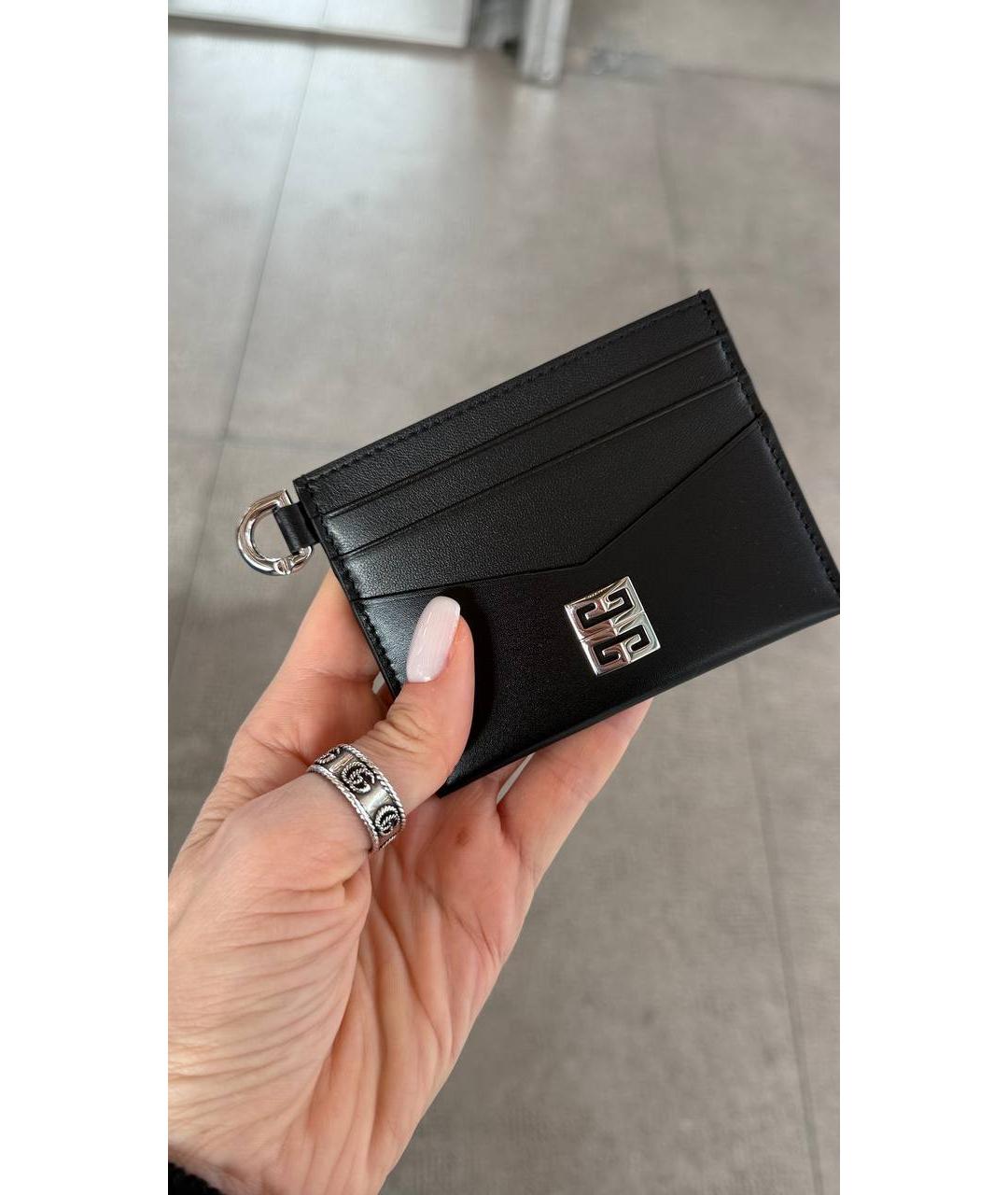 GIVENCHY Черный кожаный кардхолдер, фото 2