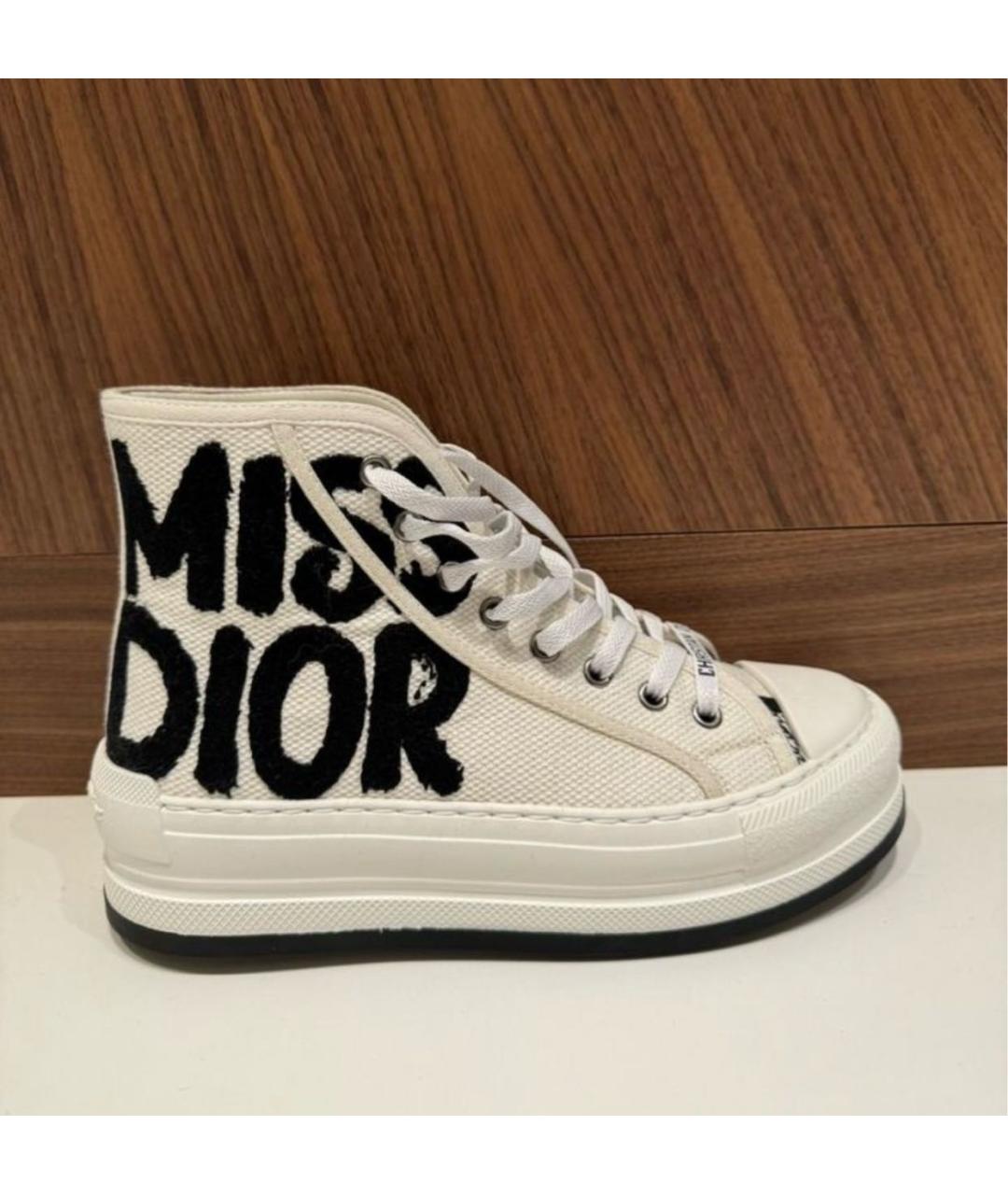 CHRISTIAN DIOR Белые текстильные кеды, фото 7