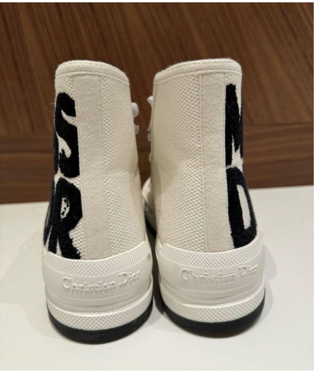 CHRISTIAN DIOR Белые текстильные кеды, фото 4