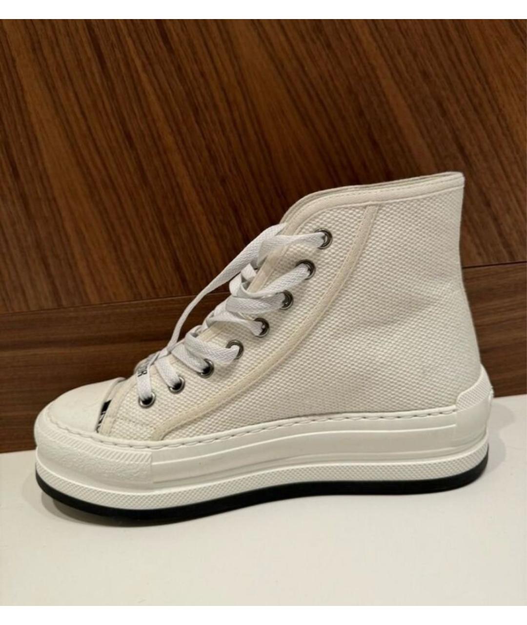 CHRISTIAN DIOR Белые текстильные кеды, фото 2