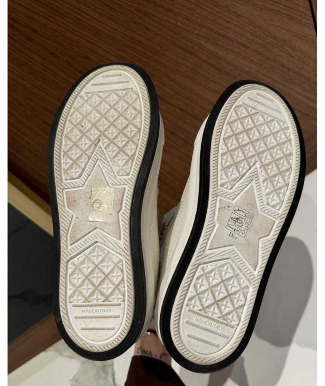 CHRISTIAN DIOR Белые текстильные кеды, фото 6