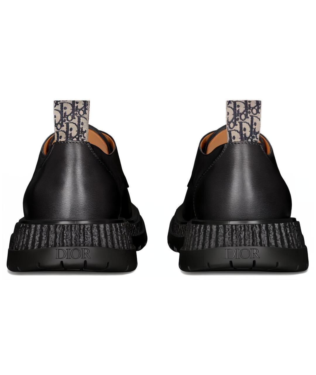 CHRISTIAN DIOR Черные кожаные лоферы, фото 4