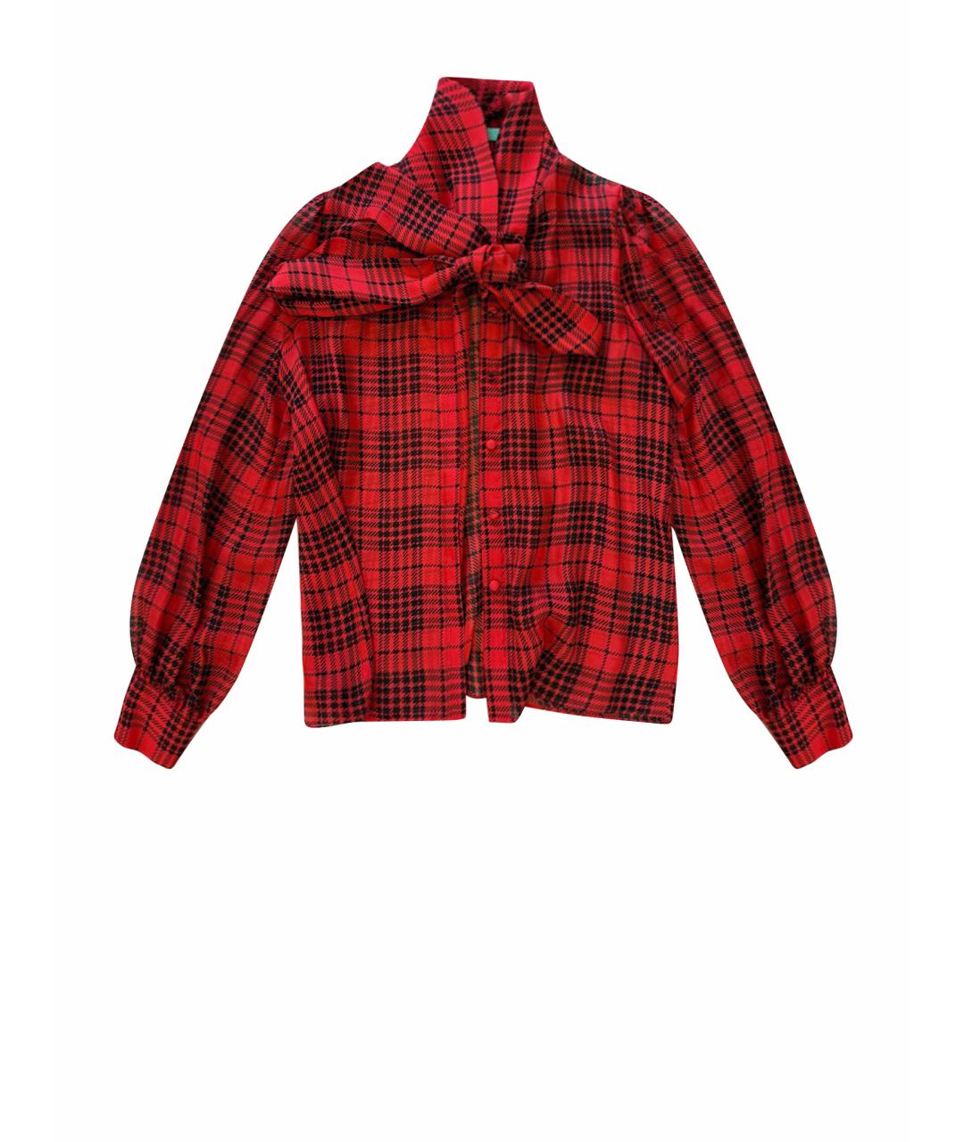 SAINT LAURENT Бордовая шелковая блузы, фото 1