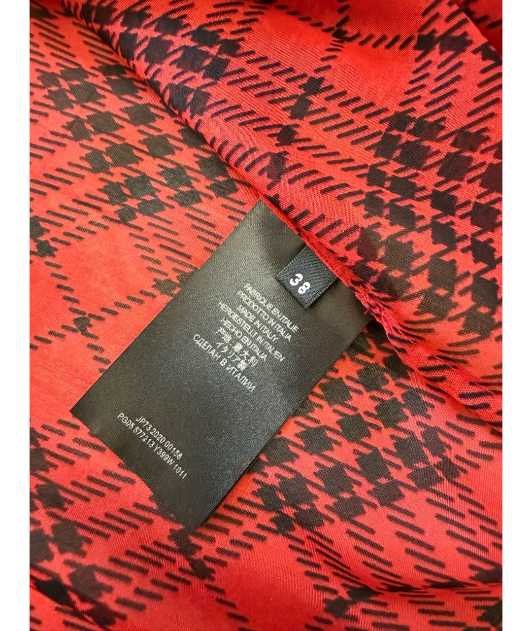 SAINT LAURENT Бордовая шелковая блузы, фото 4