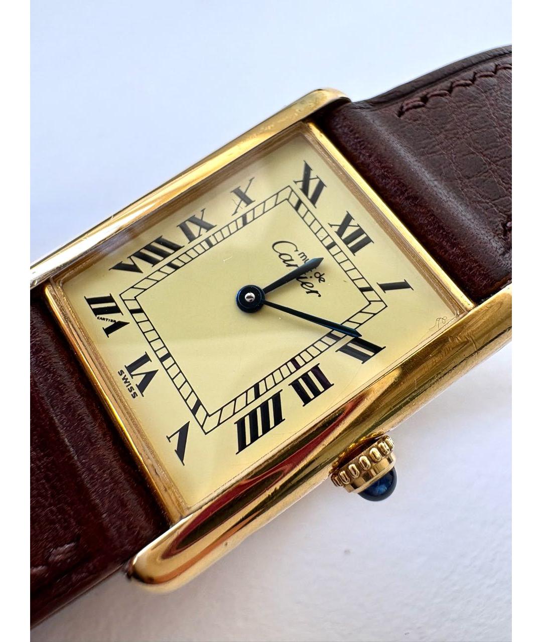 CARTIER Позолоченные часы, фото 4