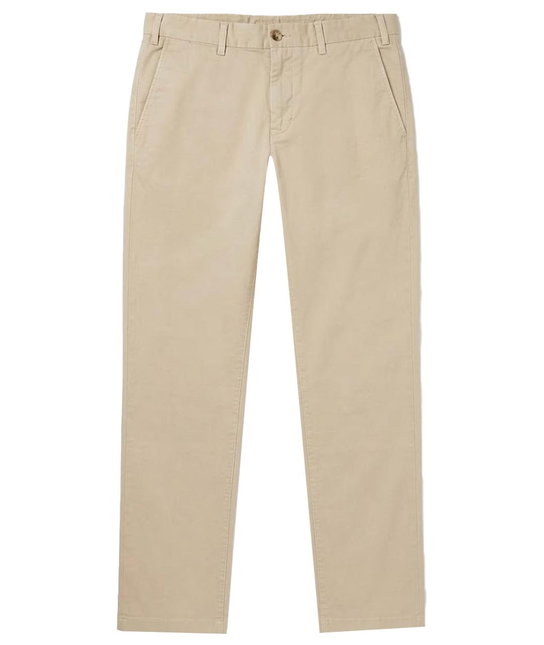 LORO PIANA Бежевые хлопковые повседневные брюки, фото 1