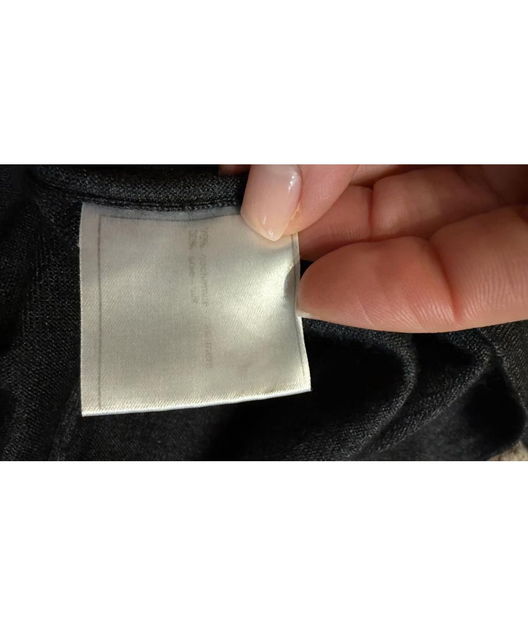 CHANEL Серая кашемировая футболка, фото 4