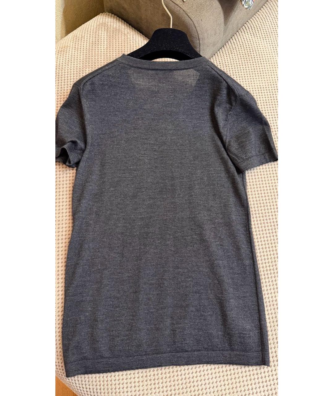 CHANEL Серая кашемировая футболка, фото 6
