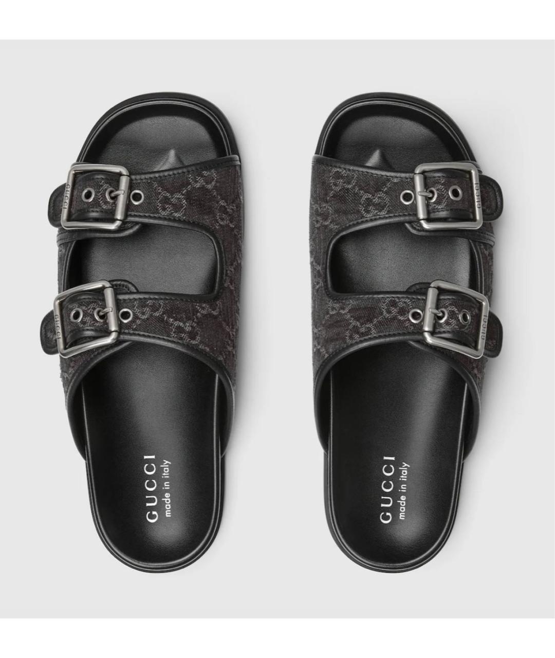 GUCCI Черные шлепанцы, фото 4