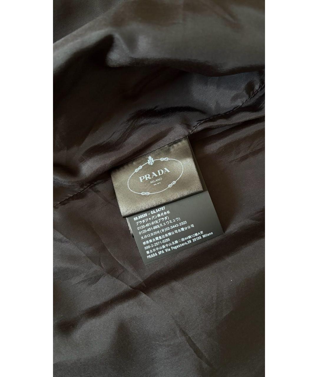PRADA Черная кожаная рубашка, фото 7