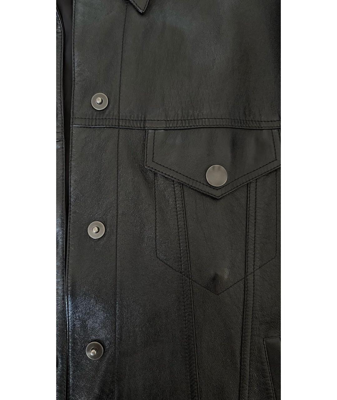 PRADA Черная кожаная рубашка, фото 5