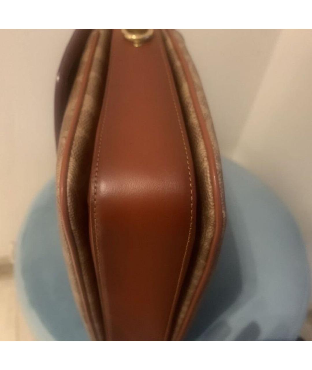 COACH Коричневая кожаная сумка через плечо, фото 7