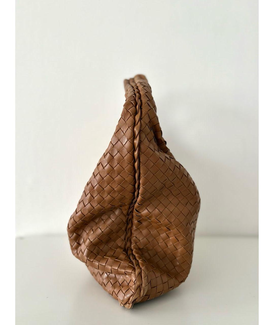 BOTTEGA VENETA Коричневая кожаная сумка тоут, фото 6