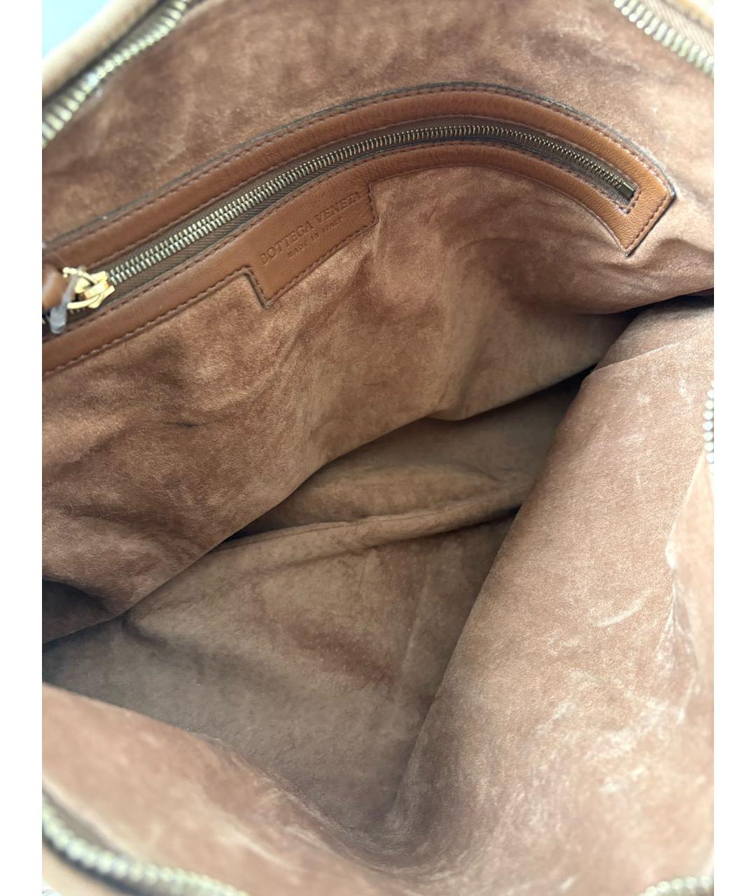 BOTTEGA VENETA Коричневая кожаная сумка тоут, фото 4