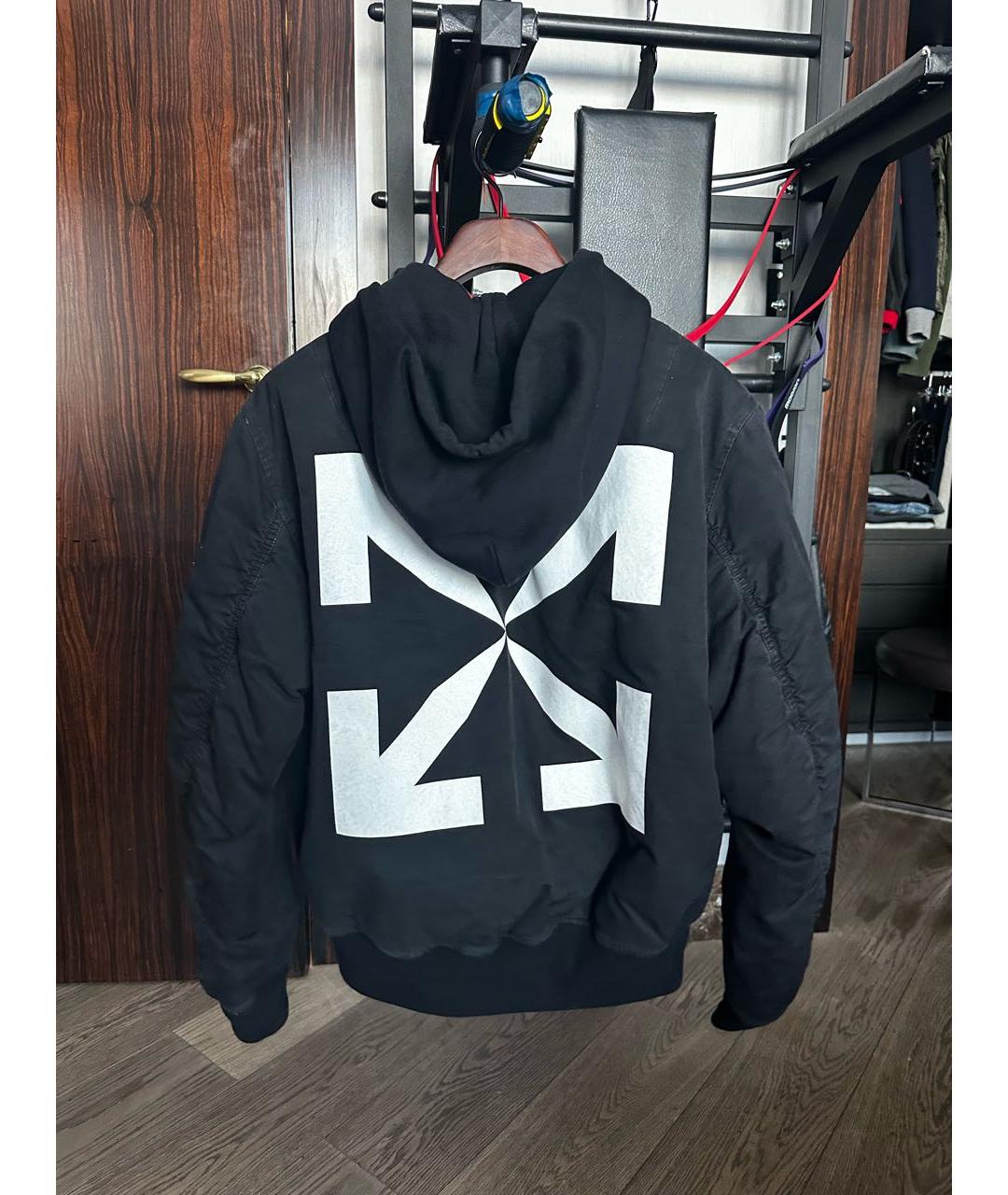 OFF-WHITE Черная хлопковая куртка, фото 2