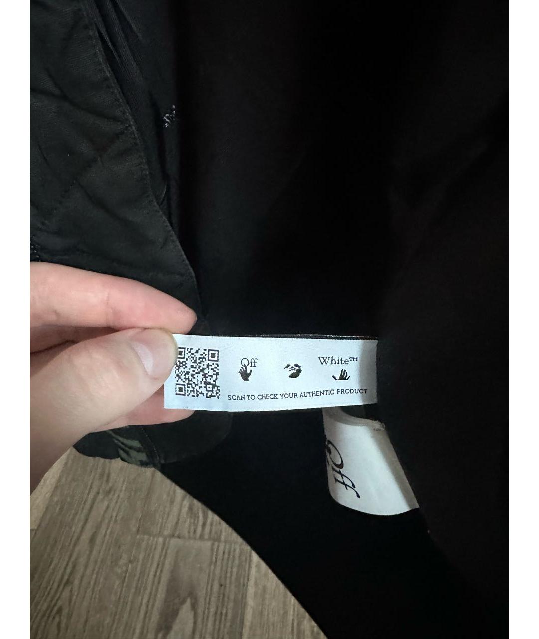 OFF-WHITE Черная хлопковая куртка, фото 4