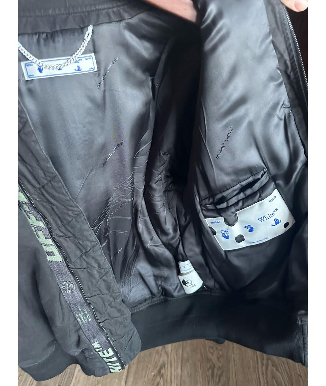 OFF-WHITE Черная хлопковая куртка, фото 3