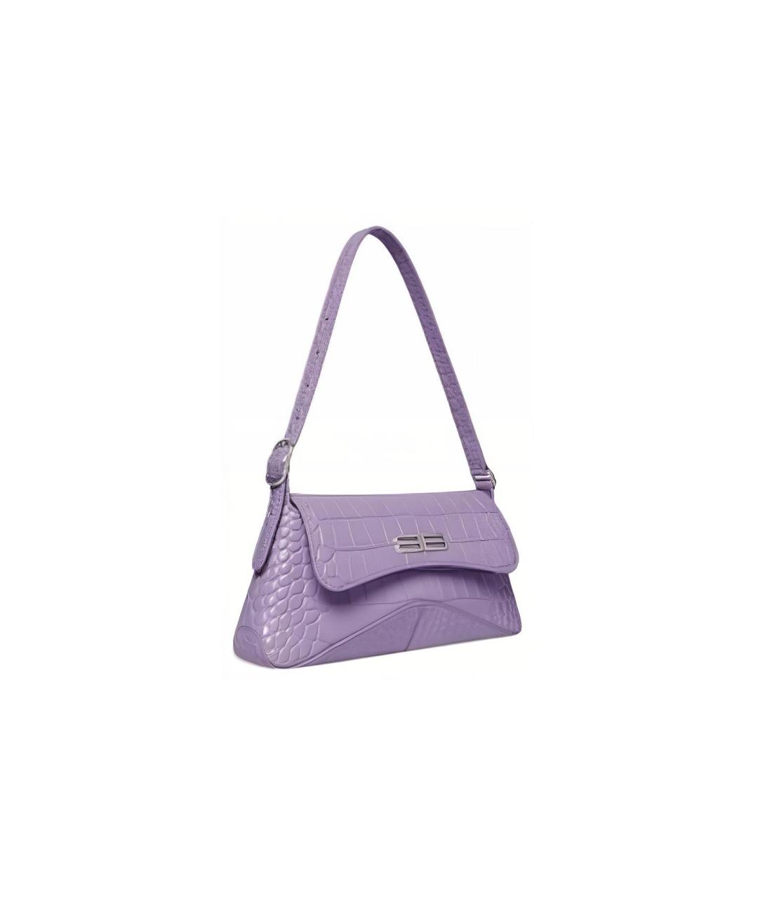 BALENCIAGA Фиолетовая кожаная сумка через плечо, фото 2
