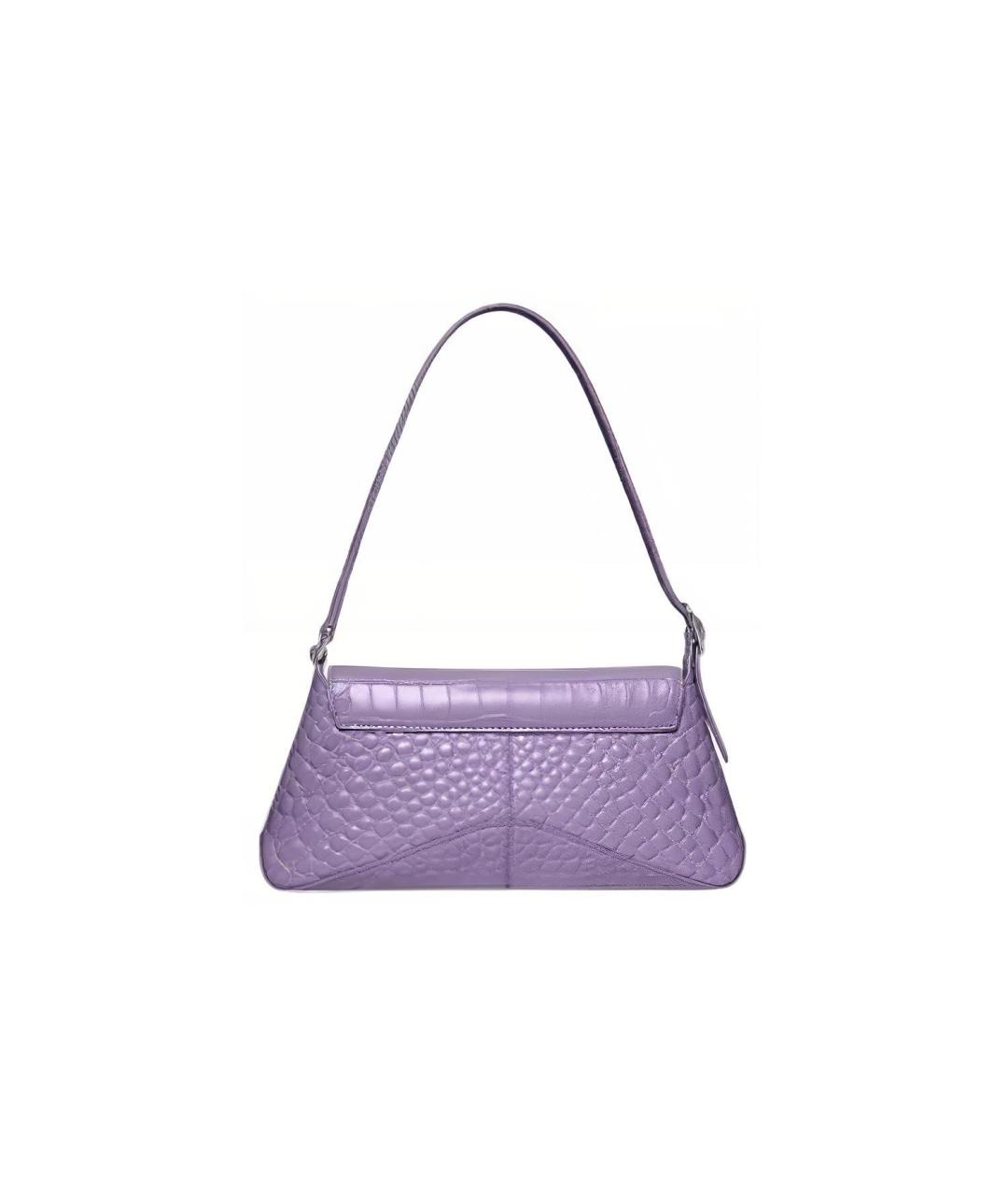 BALENCIAGA Фиолетовая кожаная сумка через плечо, фото 4