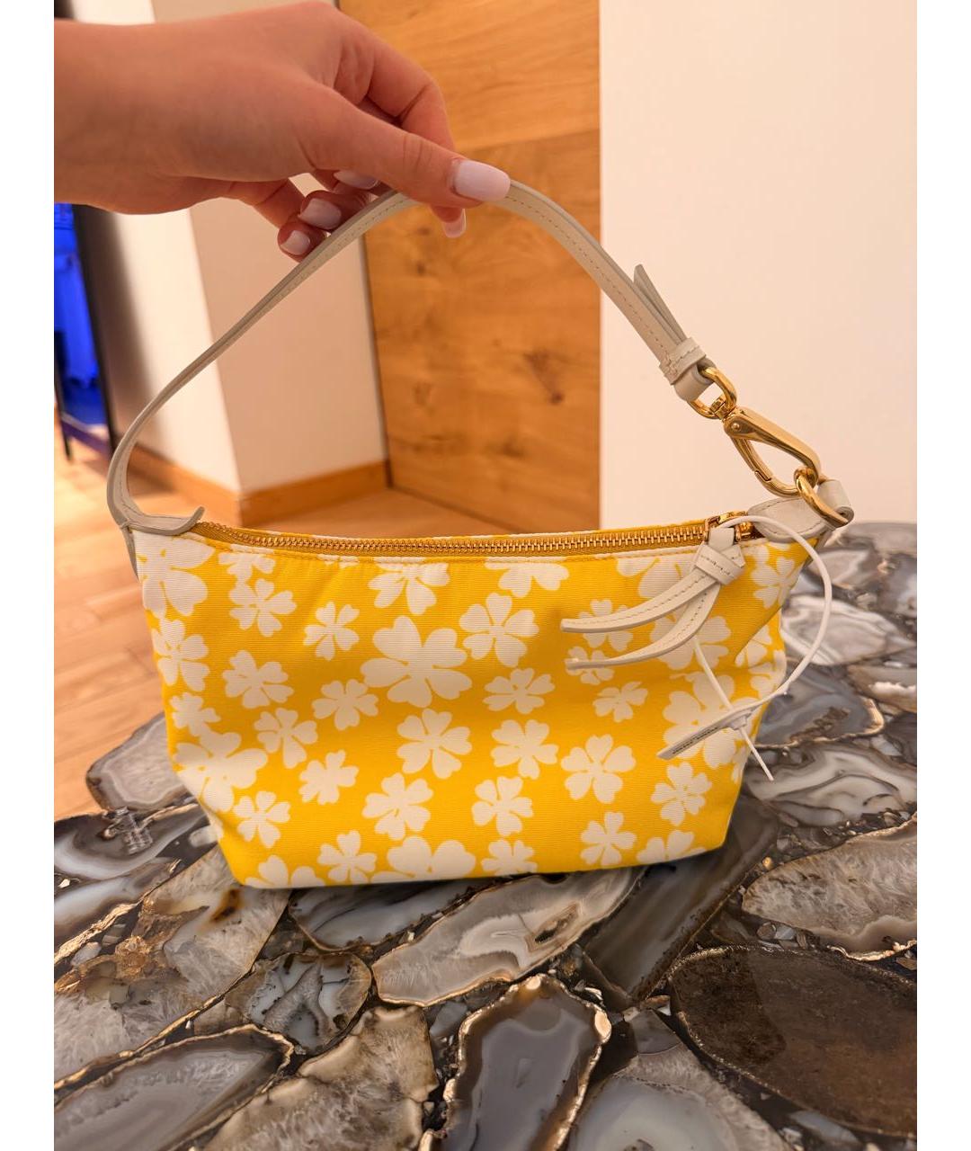 MIU MIU Желтая сумка с короткими ручками, фото 3
