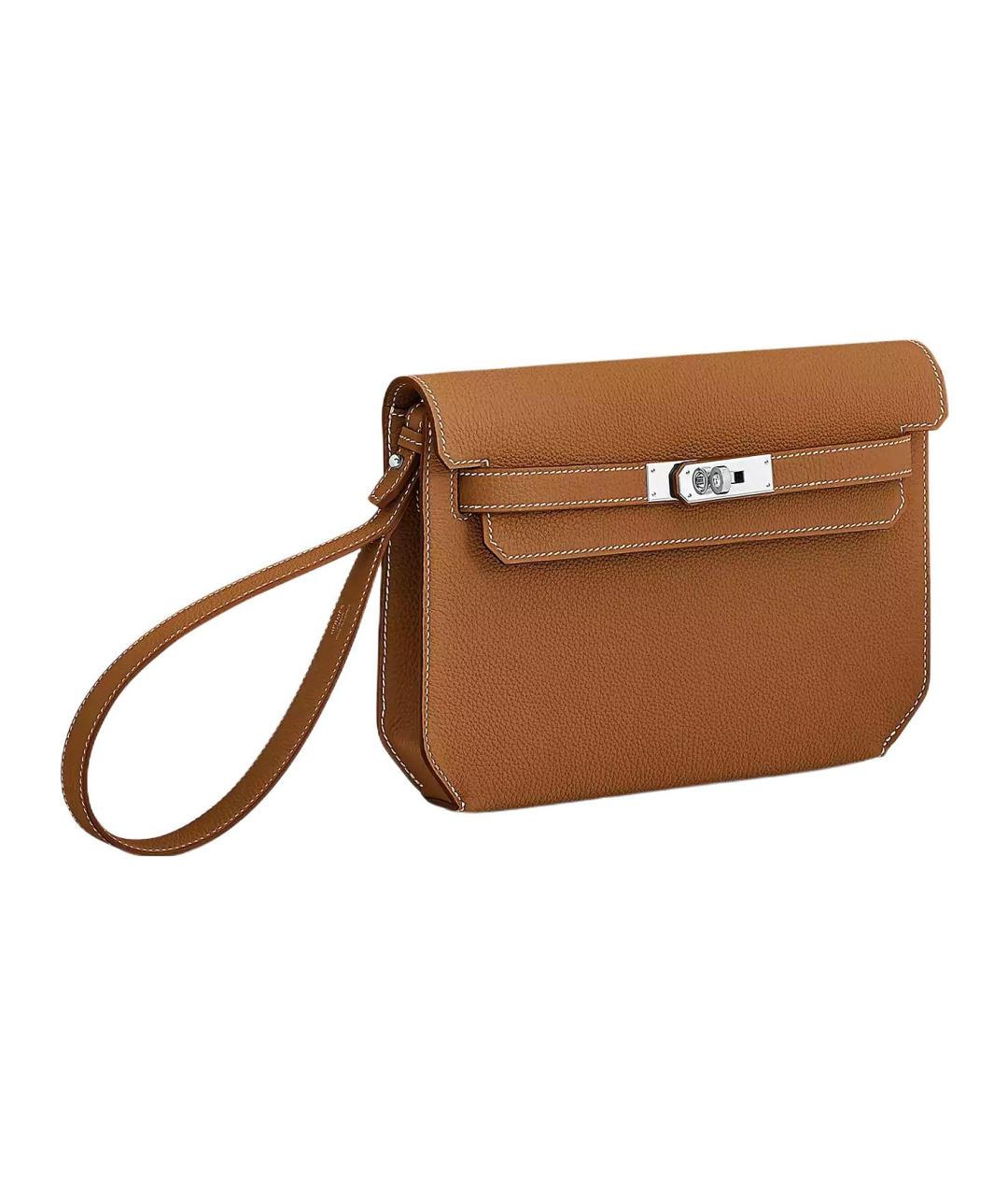 HERMES Коричневая кожаная папка для документов, фото 2