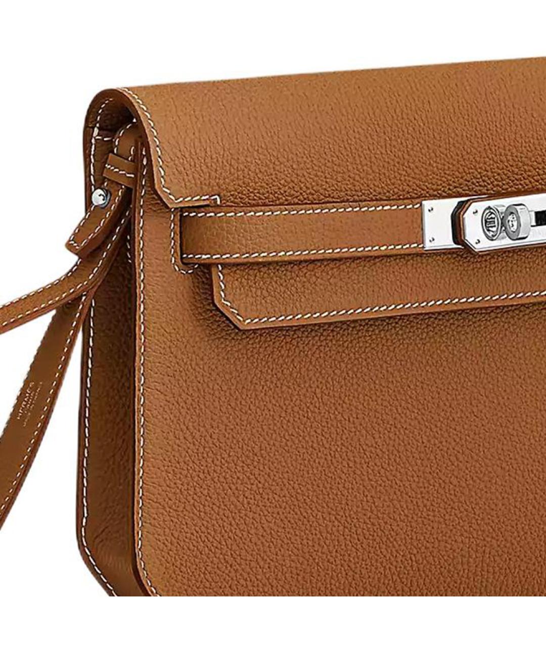 HERMES Коричневая кожаная папка для документов, фото 5